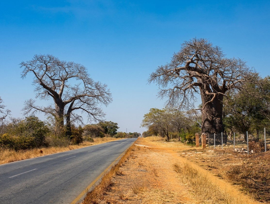Wildlife viewing scene from a guided Zambia road trip